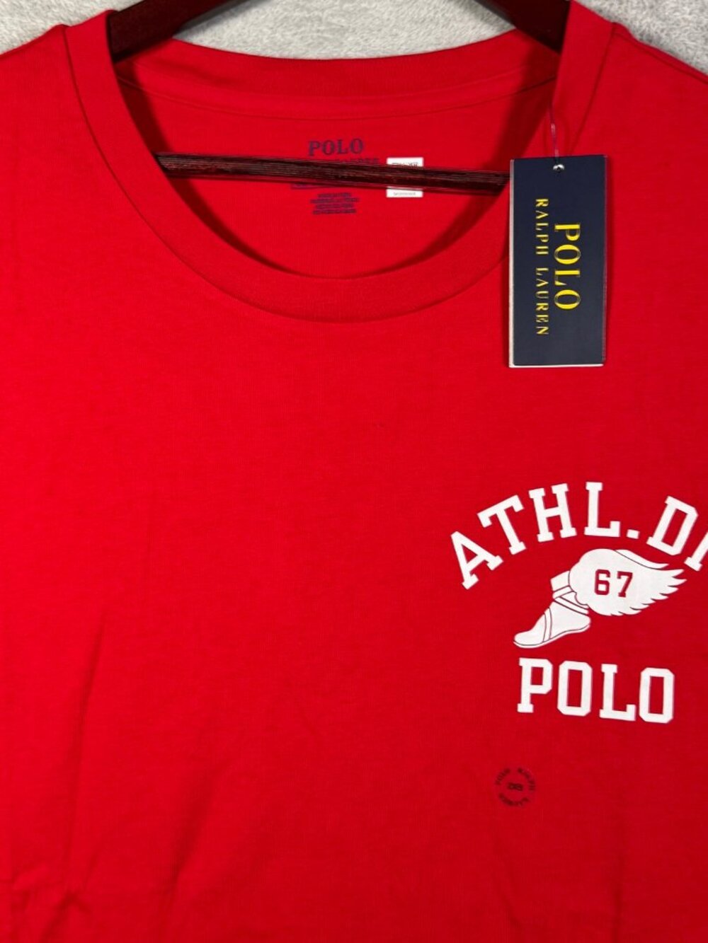 Polo Ralph Lauren T Shirt Mens 2XB 2XL Big Red Athl Div P Wing $70